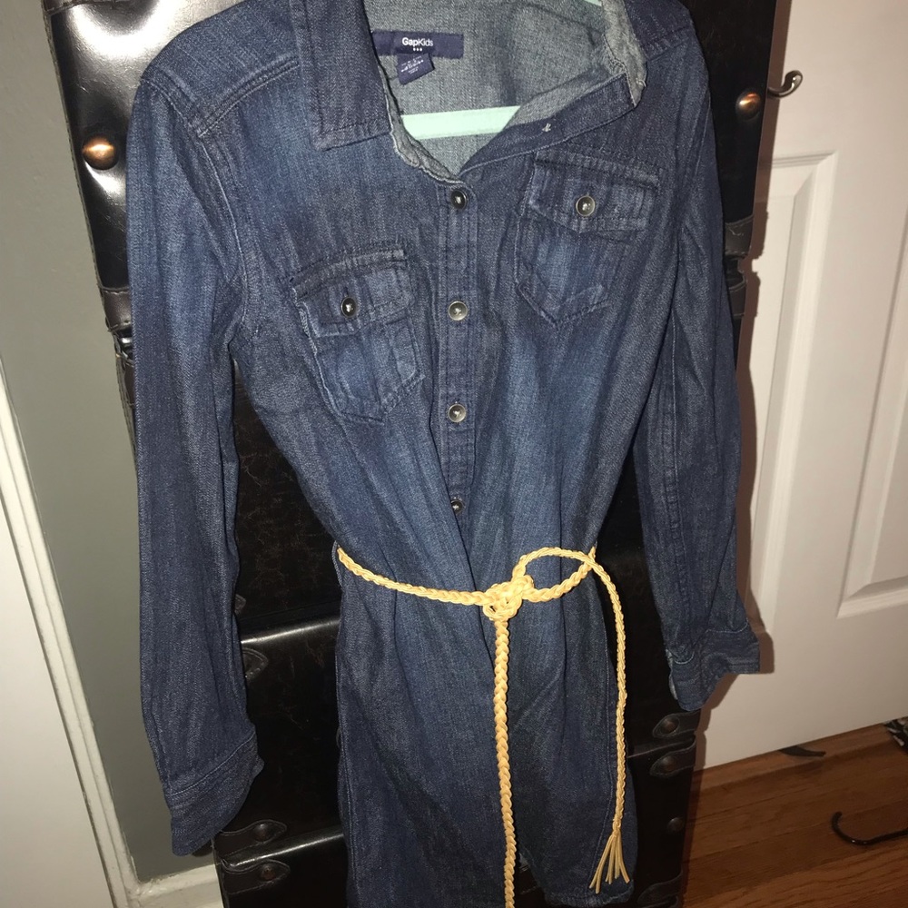 Girls denim shirt dress